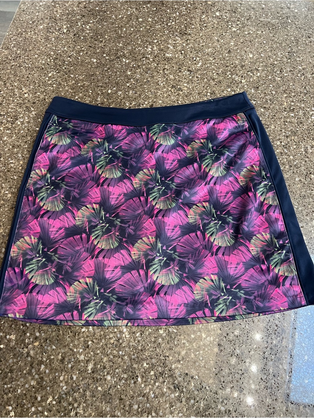 Greg Norman Collection Pink Navy Tropical Athletic Skort Tennis Pickleball Gym